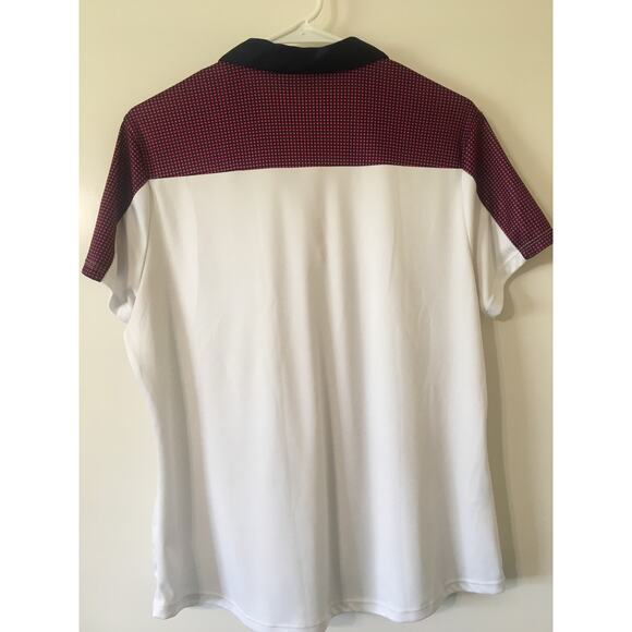 PGA Tour XL women’s V-neck navy and red on white top - Picture 3 of 4